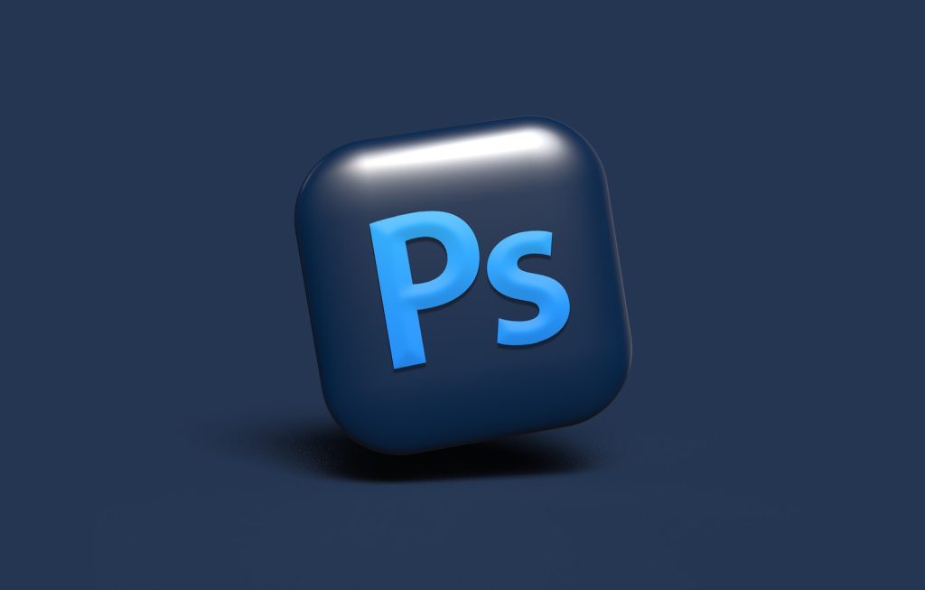 a blue square object with the letter p on it
